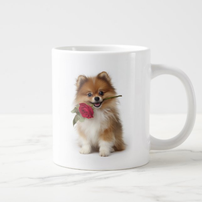 Caneca De Café Grande Amor de Pomerânia (Direita)