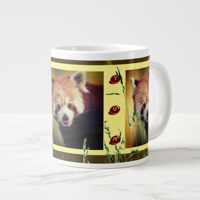 Caneca De Café Grande Amor de Urso Panda  (Frente Esquerda)
