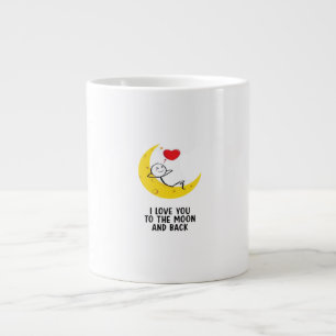 Caneca De Café Grande Amor Divertido Você Até a Lua e Volta Figura de Pa