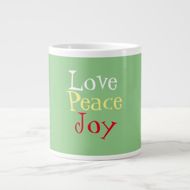 Caneca De Café Grande Amor, Joy, Natal (Frente)