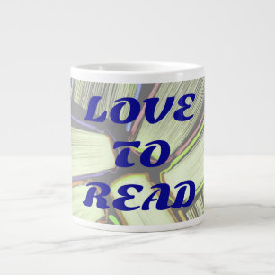 Caneca De Café Grande AMOR LER Jumbo Coffee Mug