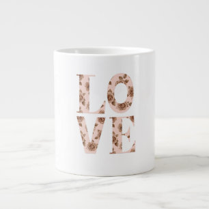 Caneca De Café Grande "Amor Romântico t Arte & Presentes"