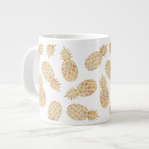 Caneca De Café Grande ananas DOURADO PINEAPPLE CHic GLAMOR