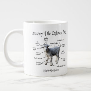 Caneca De Café Grande Anatomia do Cashmere Goat - Jumbo Mug