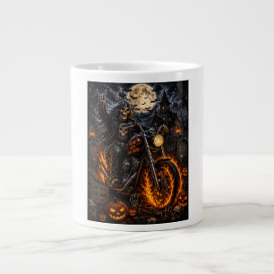 Caneca De Café Grande Andar com os Mortos – Motoqueiro de Halloween