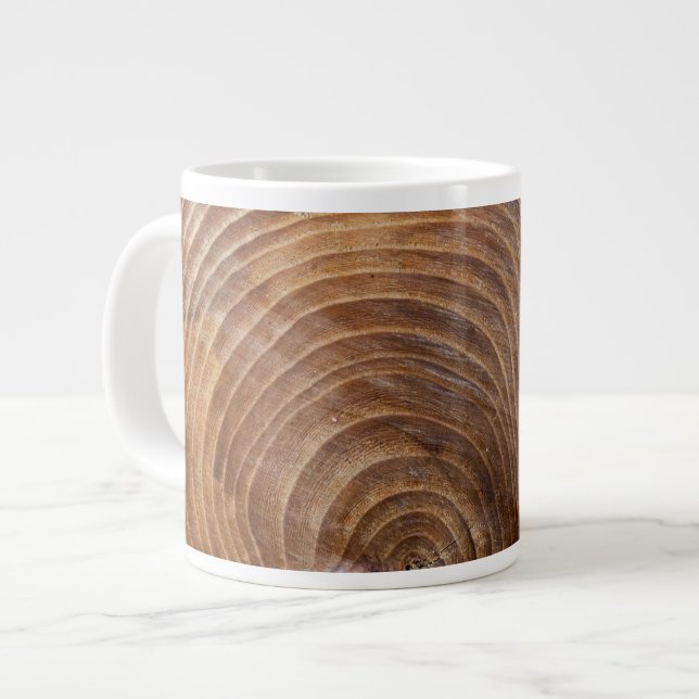 Caneca De Café Grande Anéis de árvore (Frente Esquerda)