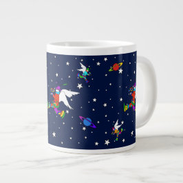 Caneca De Café Grande Angel Dudes Starry Night (meia-noite)