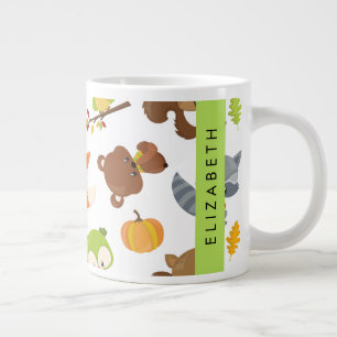Caneca De Café Grande Animais Da Floresta, Animais Da Floresta, Seu Nome