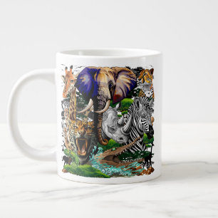 Caneca De Café Grande Animais Selvagens da savana africana