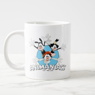 Caneca De Café Grande Animaniacs   Warner Siblings Wide Arms Graphic