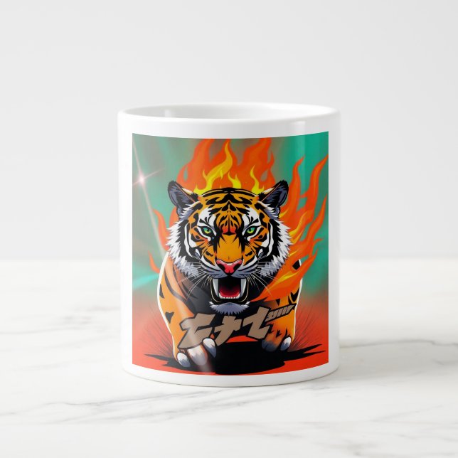Caneca De Café Grande anime tigre (Frente)