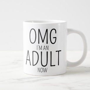 Caneca De Café Grande Aniversário de 18 anos