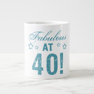 Caneca De Café Grande Aniversário de 40 anos fabuloso