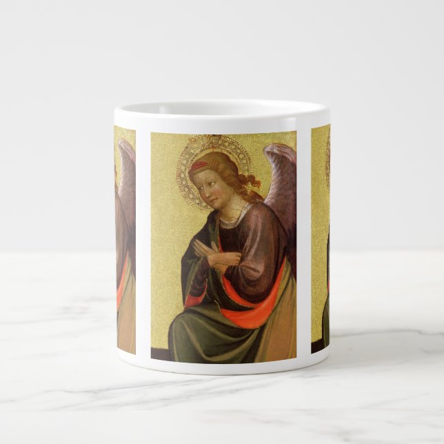 Caneca De Café Grande Anjo Renascentista por Mestre do Bambino Vispo (Frente)