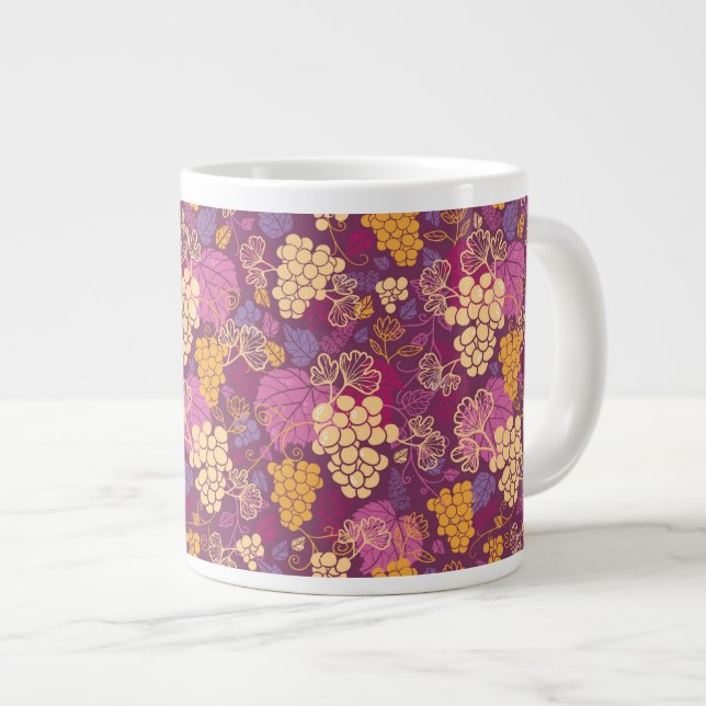 Caneca De Café Grande Antecedentes de videiras doces (Frente Esquerda)