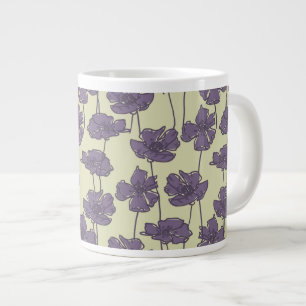 Caneca De Café Grande Antecedentes florais da arte