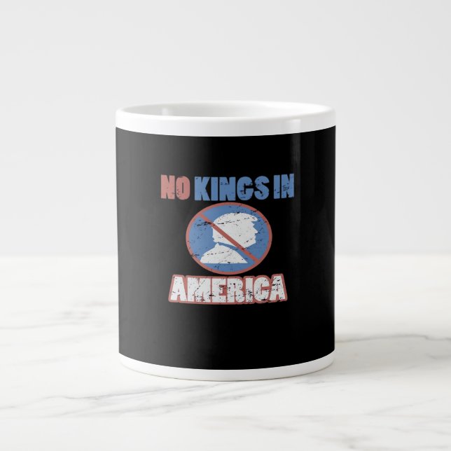 Caneca De Café Grande Anti- No Kings In America Classic (Frente)