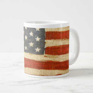 Caneca De Café Grande Antiga bandeira Glória Americana