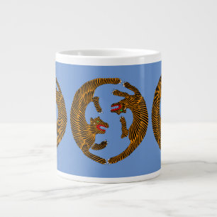 Caneca De Café Grande Antigos Tigres Folk Japoneses