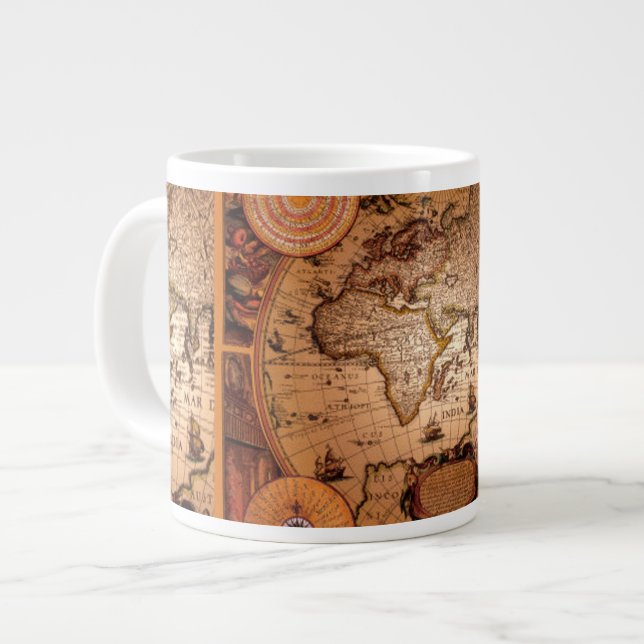 Caneca De Café Grande Antiguidade - Mapa Jumbo Sopp Mug (Frente Esquerda)