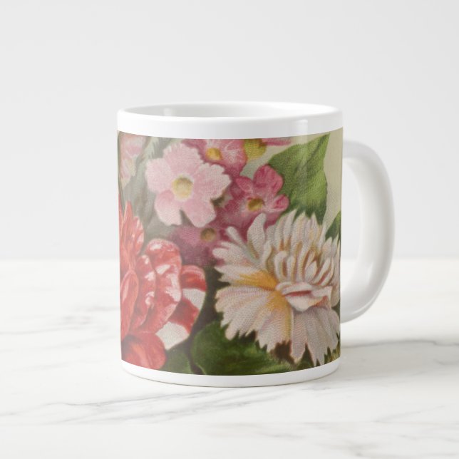 Caneca De Café Grande Antique Valentine's Day, L. Prang & Co., 1882  (Frente Esquerda)