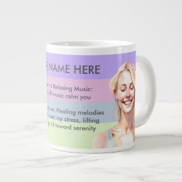 CANECA DE CAFÉ GRANDE ANTISTRESS RELAX CALM GIRL YOGA CHAKRA