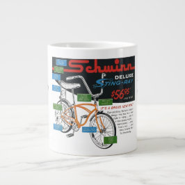 Caneca De Café Grande Anúncio de Bicicleta Antiga
