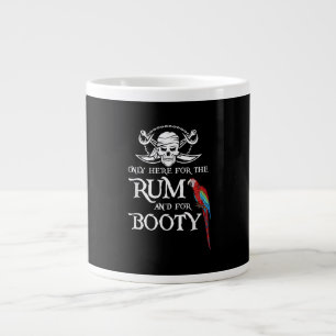 Caneca De Café Grande Apenas    AquiRum E Pirata Pirata E Papagaios