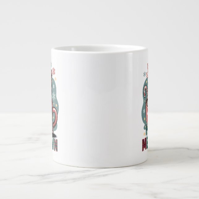 Caneca De Café Grande Apenas Derretendo - Boneco de Neve de Natal (Frente)