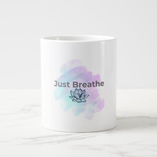 Caneca De Café Grande Apenas Respire 🌿 (Frente)