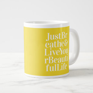 Caneca De Café Grande Apenas Respire a Cota Inspiradora de Positividade