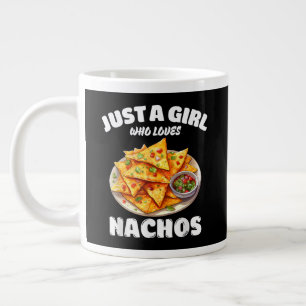 Caneca De Café Grande Apenas Uma Garota Que Ama Nachos Amante de Comida