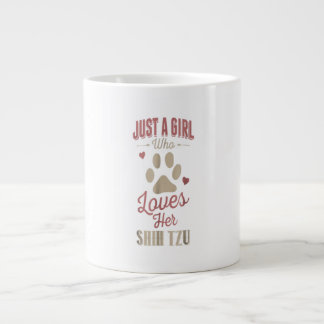 Caneca De Café Grande Apenas Uma Menina Que Ama O Seu Porco Shih Tzu Dov