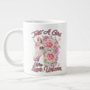 Caneca De Café Grande Apenas Uma Menina Que Ama Unicórnio