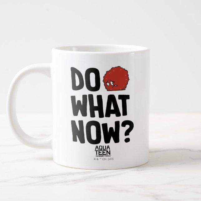 Caneca De Café Grande Aqua Teen Hunger Force Meatwad "Faça o quê agora?" (Esquerda)