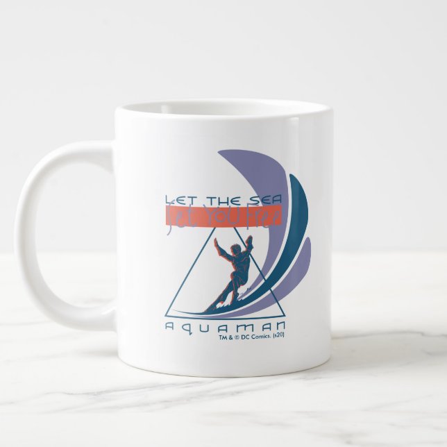 Caneca De Café Grande Aquaman | Deixe O Mar Libertá-Lo (Esquerda)