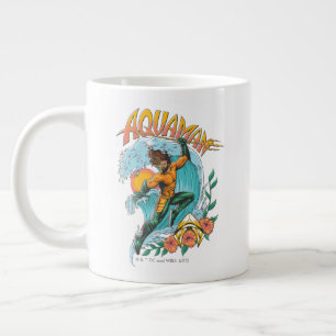 Caneca De Café Grande Aquaman e Trident Ascensão Graphic