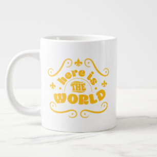 Caneca De Café Grande Aqui está o mundo