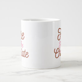 Caneca De Café Grande Aqui para o Chocolate