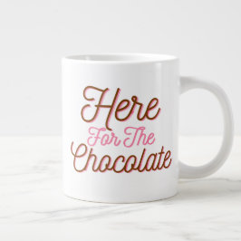 Caneca De Café Grande Aqui para o Chocolate