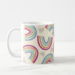 Caneca De Café Grande arco-íris confete