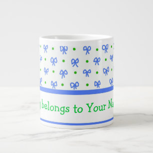 Caneca De Café Grande Arcos azuis/verdes/brancos Miniimpressão Jumbo Mu