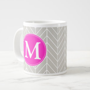 Caneca De Café Grande Arenque Monograma Jumbo Mug