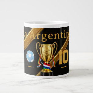 Caneca De Café Grande Argentina 2026 Jogos Globais: Troféu Fita Dourada