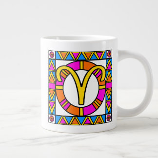 Caneca De Café Grande ARIES 20 oz. Jumbo Mug - Padrão Tikki