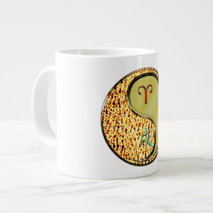 Caneca De Café Grande Áries & Cão de Metal