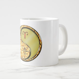 Caneca De Café Grande Áries & Cavalo de Metal