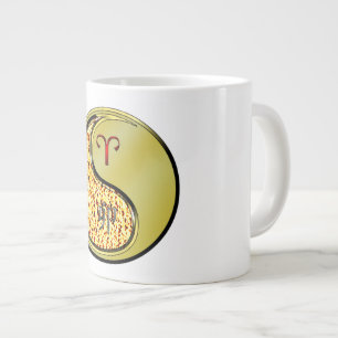 Caneca De Café Grande Áries & Coelho de Metal