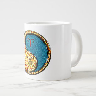 Caneca De Café Grande Áries & Dragão Aquático