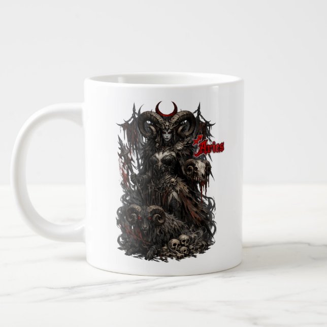 Caneca De Café Grande Áries — O Arauto Cornudo (Esquerda)